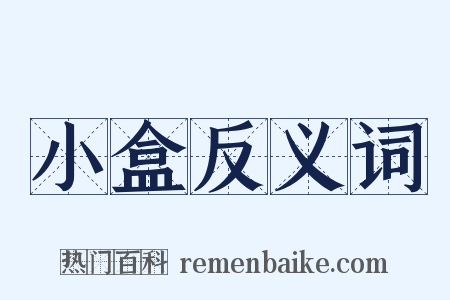 小盒反义词是什么意思的图片